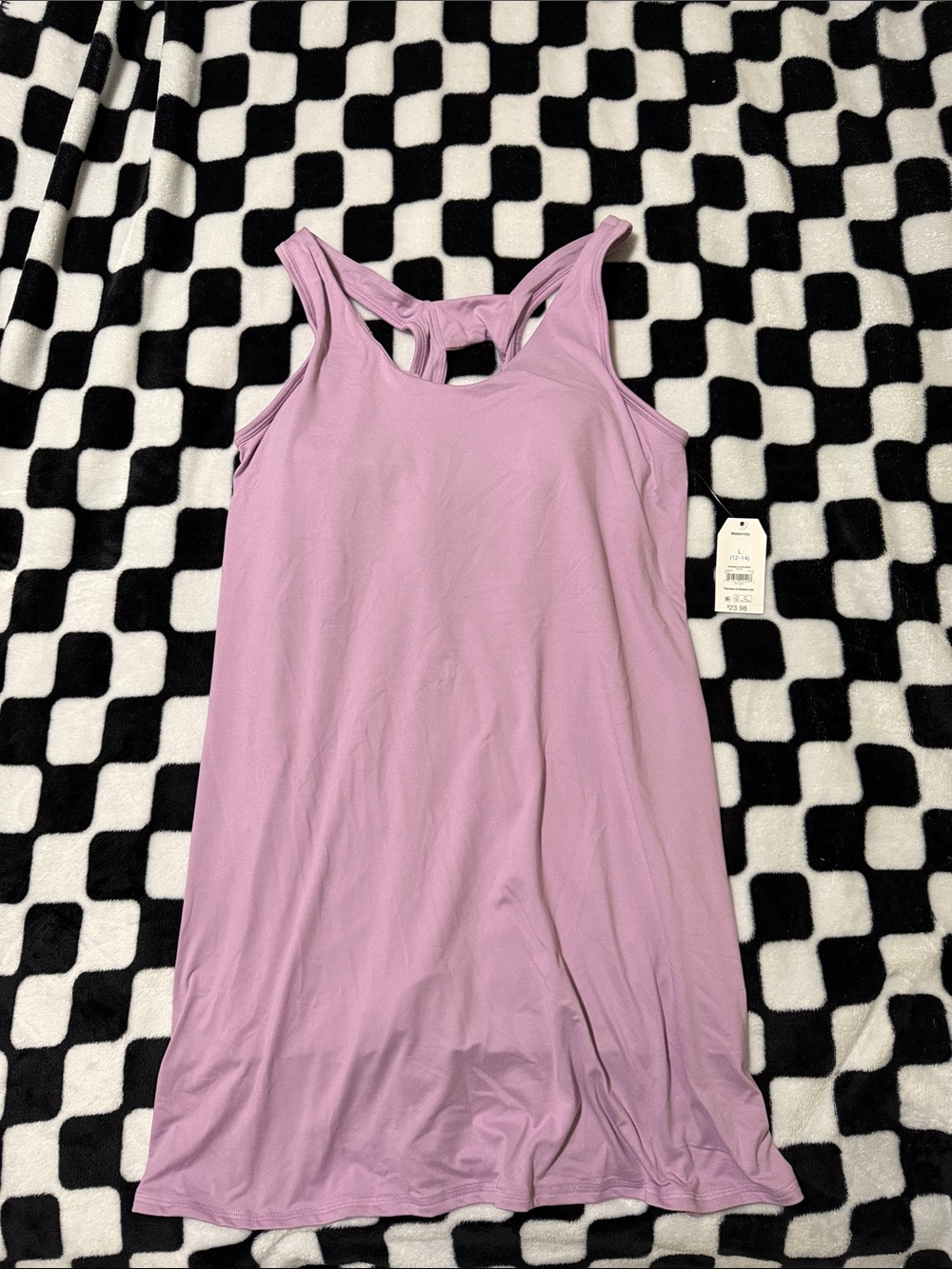 Maternity Time and Tru Soft Lavender Keyhole Racerback Tank